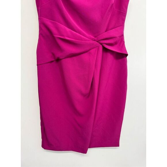 Lauren Ralph Lauren Dress Size 8‎ Pink Crepe Off Shoulder Back Zip Knee Length - Picture 6 of 13